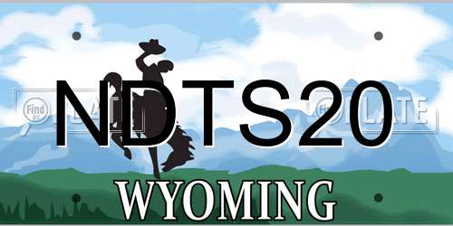 NDTS20 Wyoming License Plate