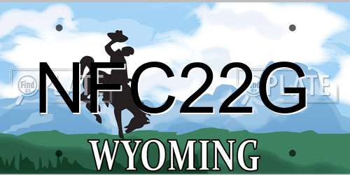 NFC22G Wyoming License Plate