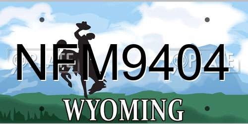 NFM9404 Wyoming License Plate