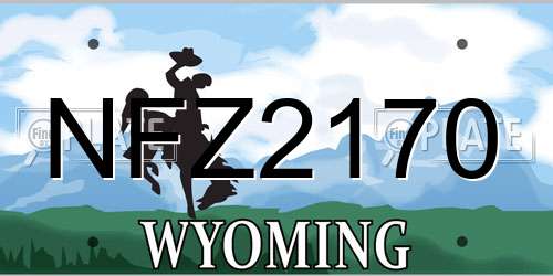 NFZ2170 Wyoming License Plate