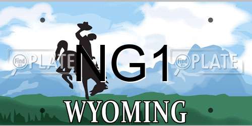NG1 Wyoming License Plate