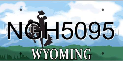 NGH5095 Wyoming License Plate