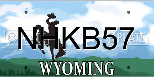 NHKB57 Wyoming License Plate