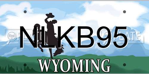 NLKB95 Wyoming License Plate