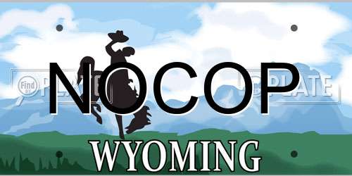 NOCOP Wyoming License Plate
