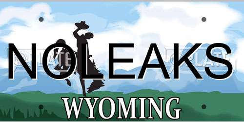 NOLEAKS Wyoming License Plate