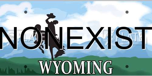 NONEXIST Wyoming License Plate