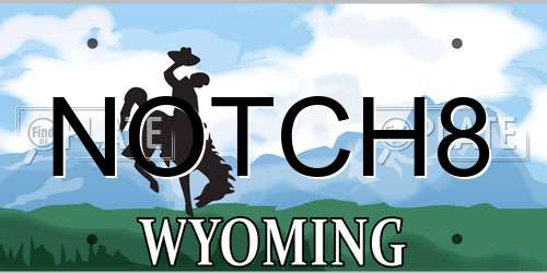 NOTCH8 Wyoming License Plate