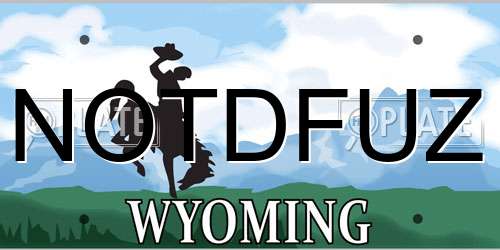 NOTDFUZ Wyoming License Plate