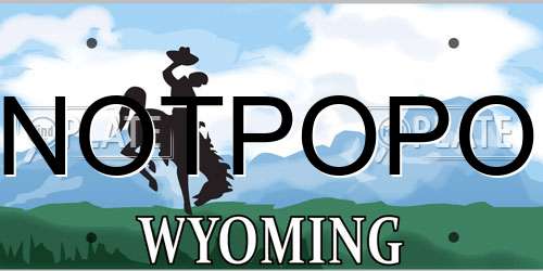 NOTPOPO Wyoming License Plate