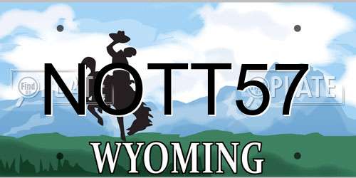 NOTT57 Wyoming License Plate