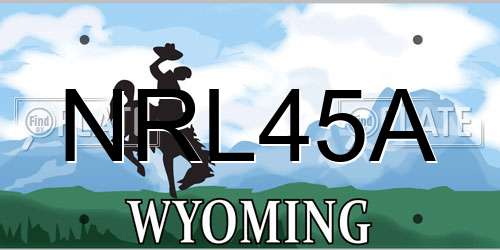 NRL45A Wyoming License Plate