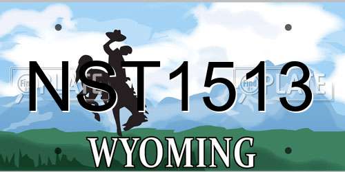 NST1513 Wyoming License Plate