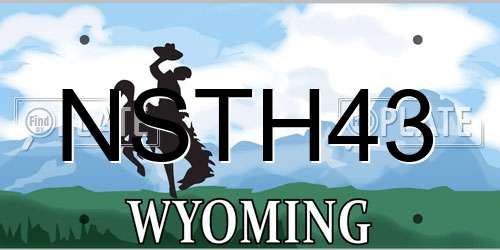 NSTH43 Wyoming License Plate
