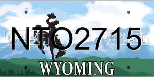 NTO2715 Wyoming License Plate