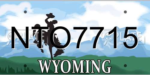 NTO7715 Wyoming License Plate