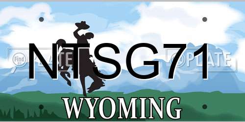 NTSG71 Wyoming License Plate