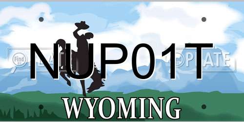 NUP01T Wyoming License Plate