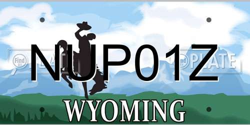 NUP01Z Wyoming License Plate