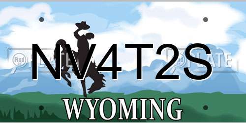 NV4T2S Wyoming License Plate