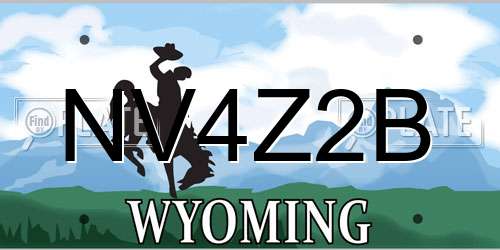 NV4Z2B Wyoming License Plate