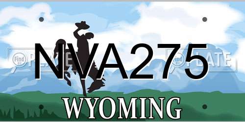 NVA275 Wyoming License Plate