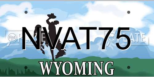 NVAT75 Wyoming License Plate