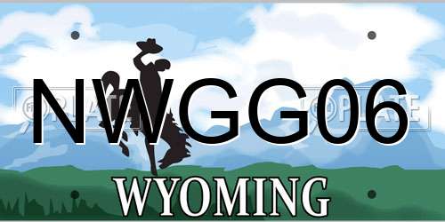 NWGG06 Wyoming License Plate