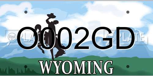 O002GD Wyoming License Plate