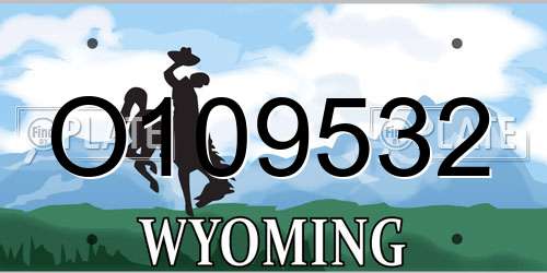 O109532 Wyoming License Plate
