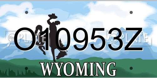 O10953Z Wyoming License Plate