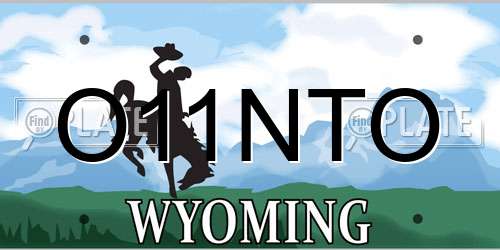 O11NTO Wyoming License Plate