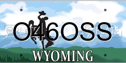 O46OSS Wyoming License Plate