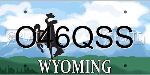 O46QSS Wyoming License Plate