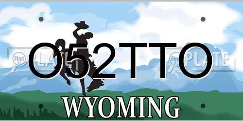 O52TTO Wyoming License Plate