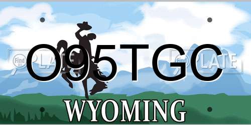 O95TGC Wyoming License Plate