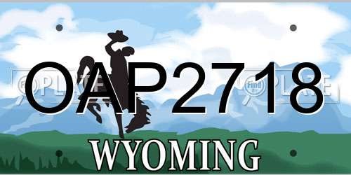 OAP2718 Wyoming License Plate