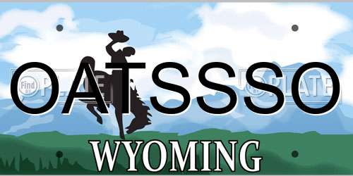 OATSSSO Wyoming License Plate