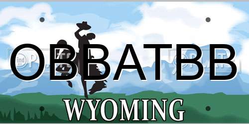 OBBATBB Wyoming License Plate