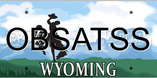 OBSATSS Wyoming License Plate