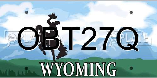 OBT27Q Wyoming License Plate