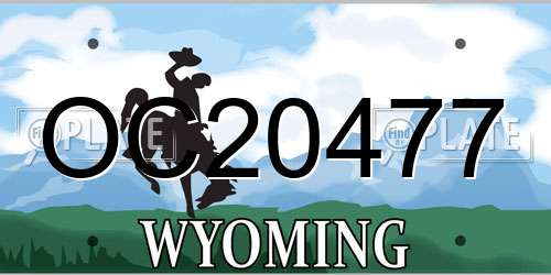OC20477 Wyoming License Plate