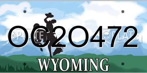 OC2O472 Wyoming License Plate