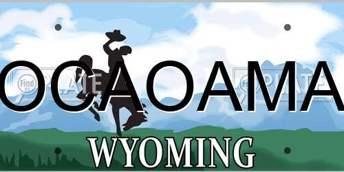 OCAOAMA Wyoming License Plate