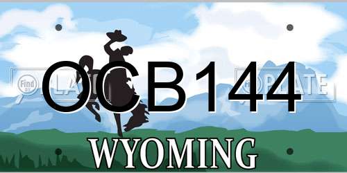 OCB144 Wyoming License Plate