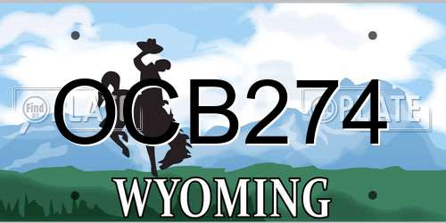 OCB274 Wyoming License Plate