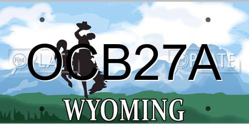 OCB27A Wyoming License Plate