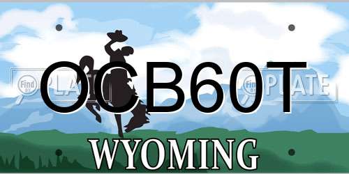 OCB60T Wyoming License Plate