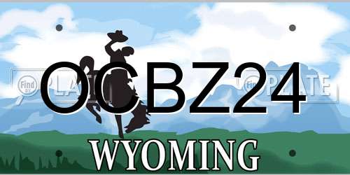 OCBZ24 Wyoming License Plate