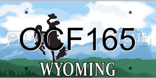 OCF165 Wyoming License Plate